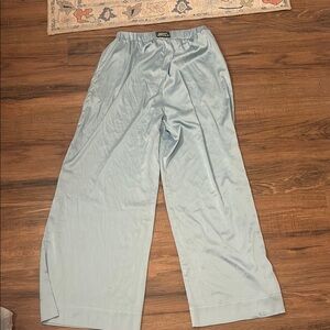 Daily Drills Light Blue Silk Pants